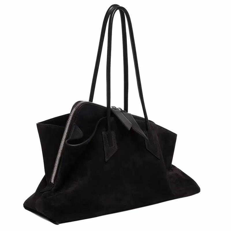 Sac à main polyvalent en Faux daim, couleur unie, à la mode, produit de haute qualité, grande capaci