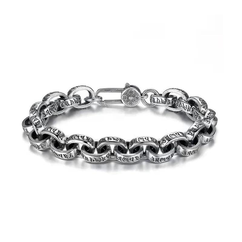 Bracelet Mantra à Six caractères en argent Sterling S925 pour hommes et femmes, haute qualité, prix