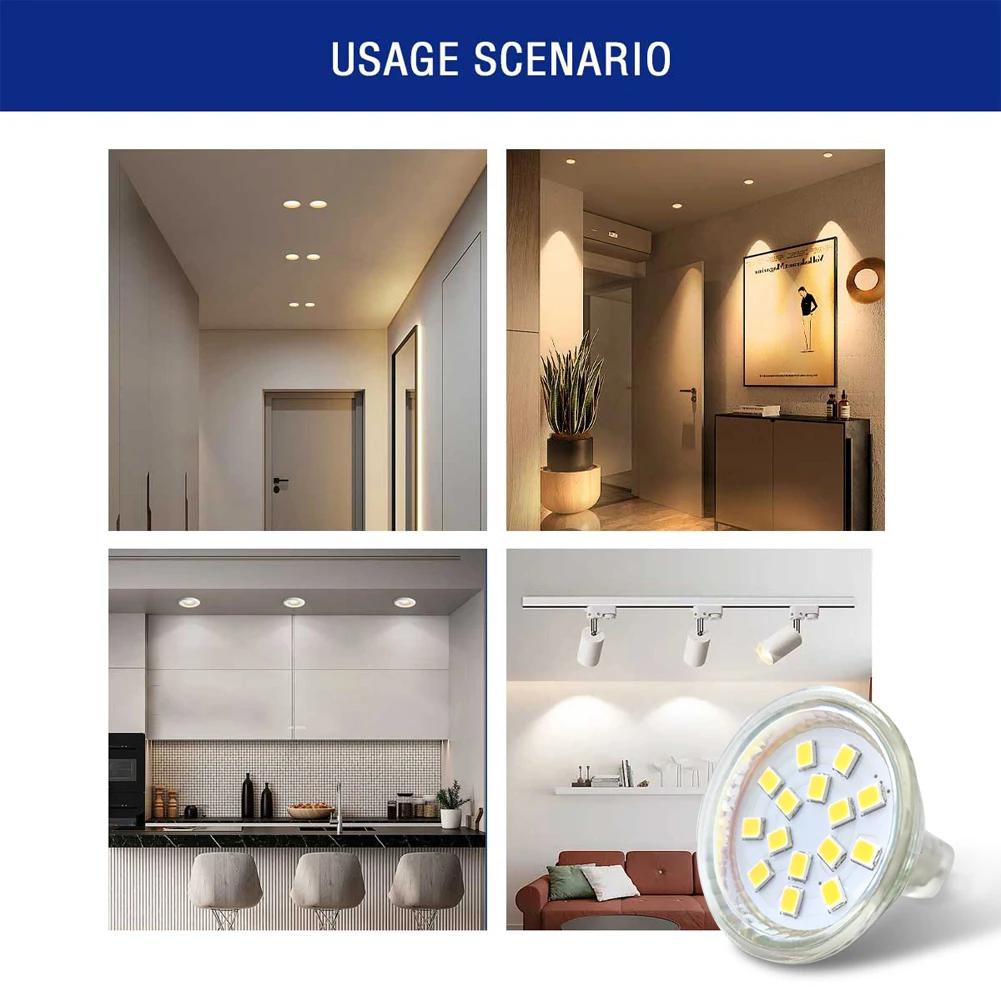 Ampoule Led MR11 AC12V 5W, sans scintillement, 120 degrés, 2835smd, 15 diodes, Mini projecteur GU4,