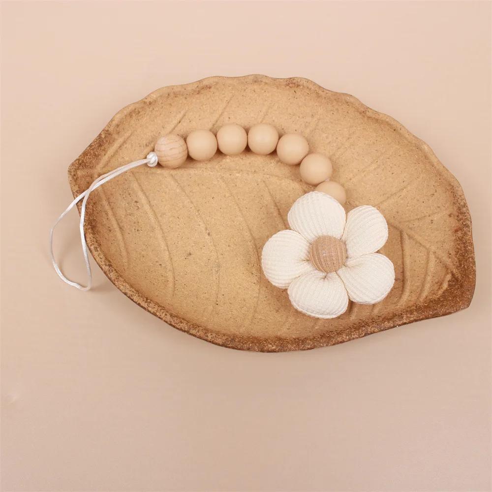 Fleur bébé attache-sucette chaîne nouveau-né factice porte-mamelon Clips sans BPA coton jouets de de
