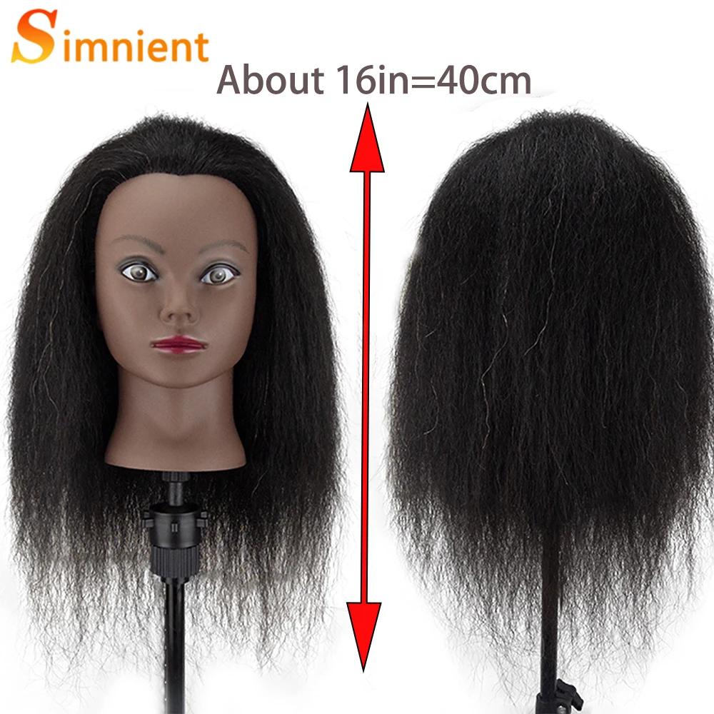Têtes de Mannequin Afro pour tressage, poupées de cheveux, formation humaine réelle, modèle de coiff