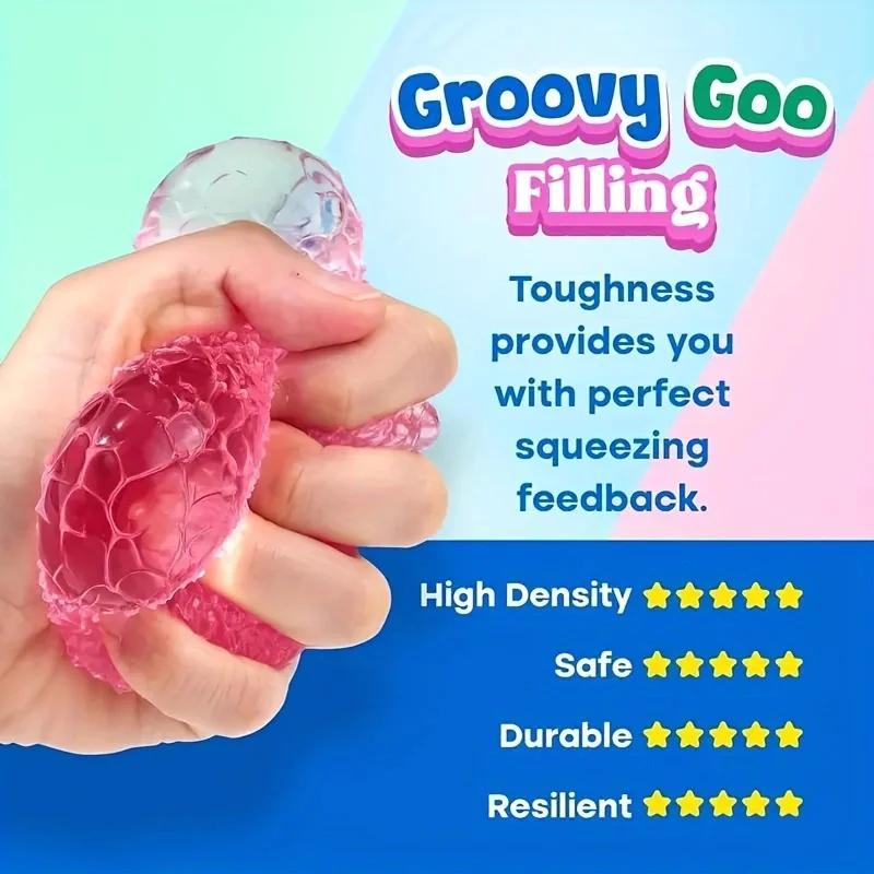 Boule de glace à Texture multicolore Squishy, jouet à presser pour enfants et adultes, jouets Pop Fi