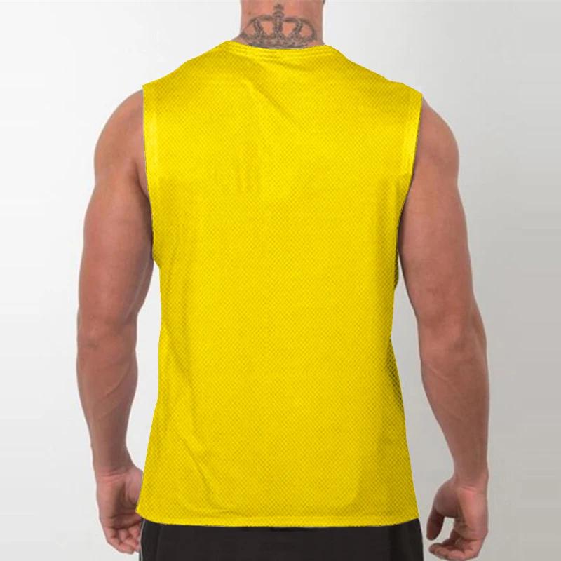 Débardeurs de fitness pour hommes – Marque de mode européenne et américaine – T-shirt de sport sans