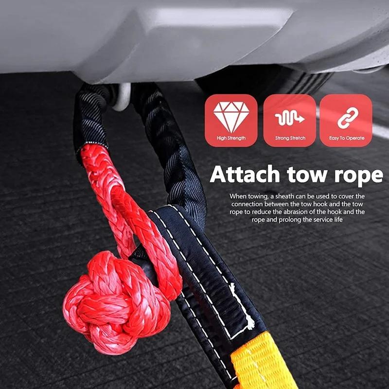 Corde synthétique à manille souple de 41000lb, sangle de manille de remorquage robuste tout-terrain