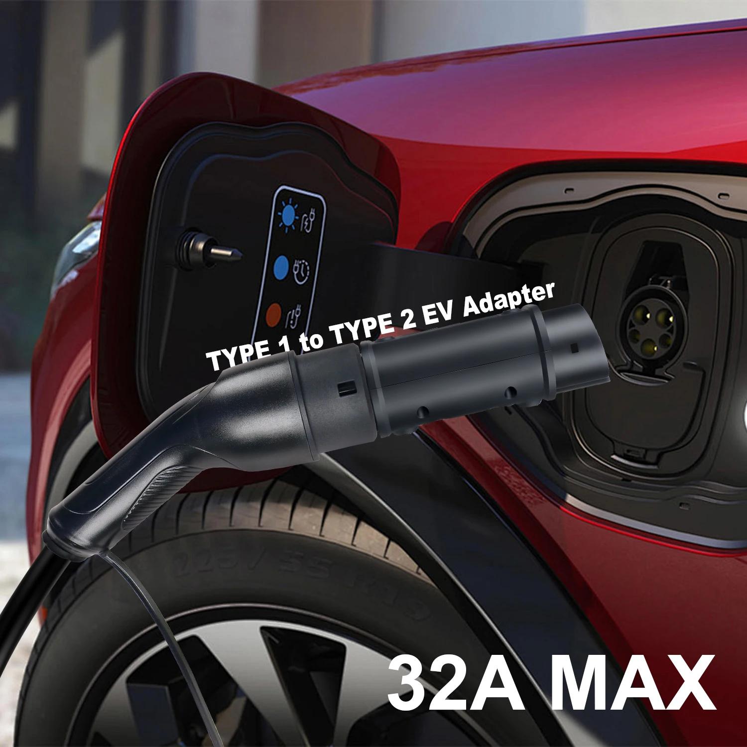 Kolanky 32A 7.2 KW Type 2 à Type 1 adaptateur Type 1 à Type 2 convertisseur Type 2 à GBT adaptateur