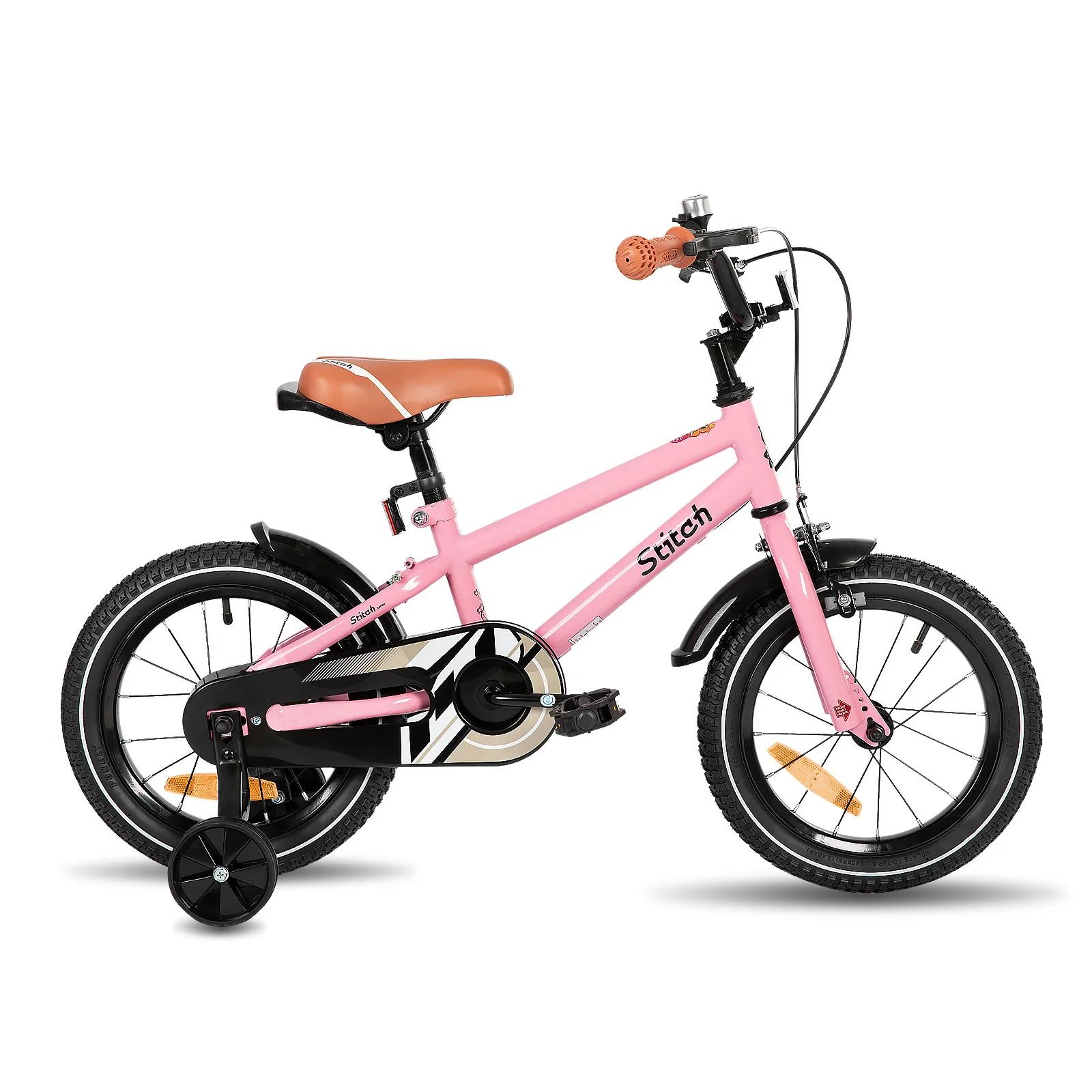 STITCH Kinderfahrrad Dokument 3-9 Jahre Mädchen & Jungen, 14/16/18 Zoll Kinderfahrrad mit Stabilisat