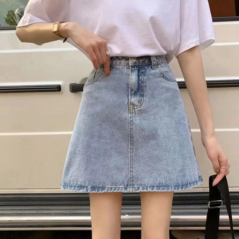 Été Denim jupe courte pour femmes haute Wiast Sexy sac serré jupes de hanche dame coupe ajustée Y2K