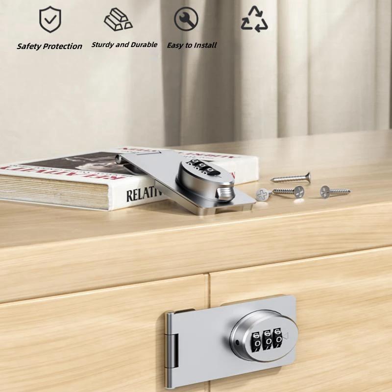 Verrou mécanique à mot de passe pour porte, sécurité coulissante, pour petites portes, armoires, por