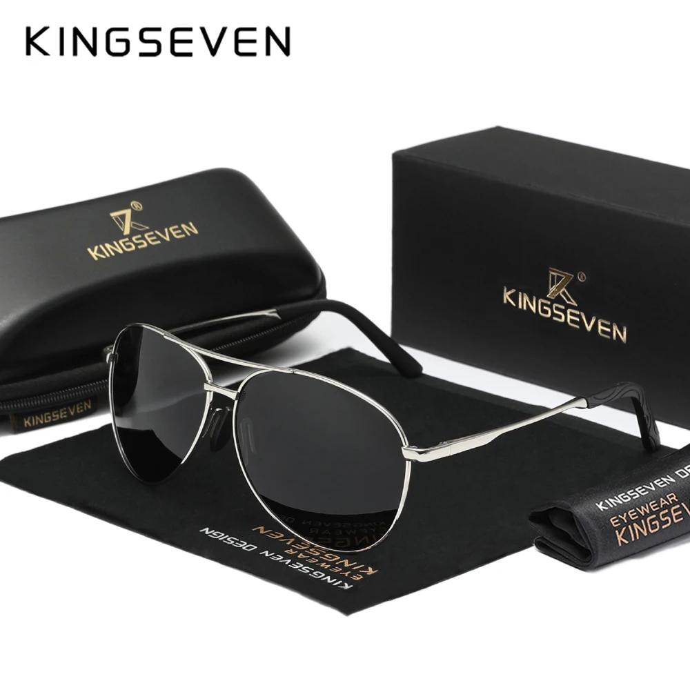 KINGSEVEN – lunettes de soleil polarisées UV400, design en alliage, classiques, protection estivale,