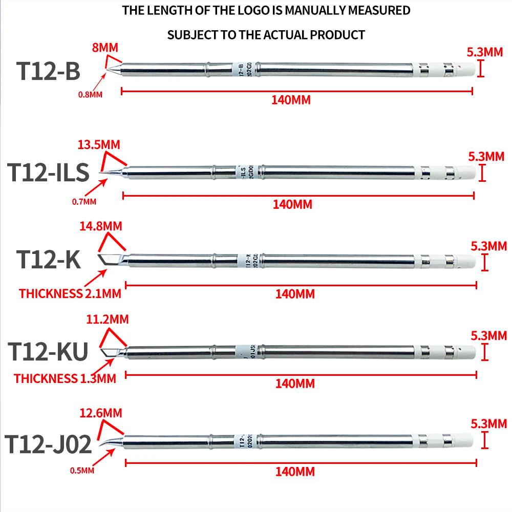 Pointes de fer à souder numériques T12 75W, station de expédide soudage, contrôle de la température