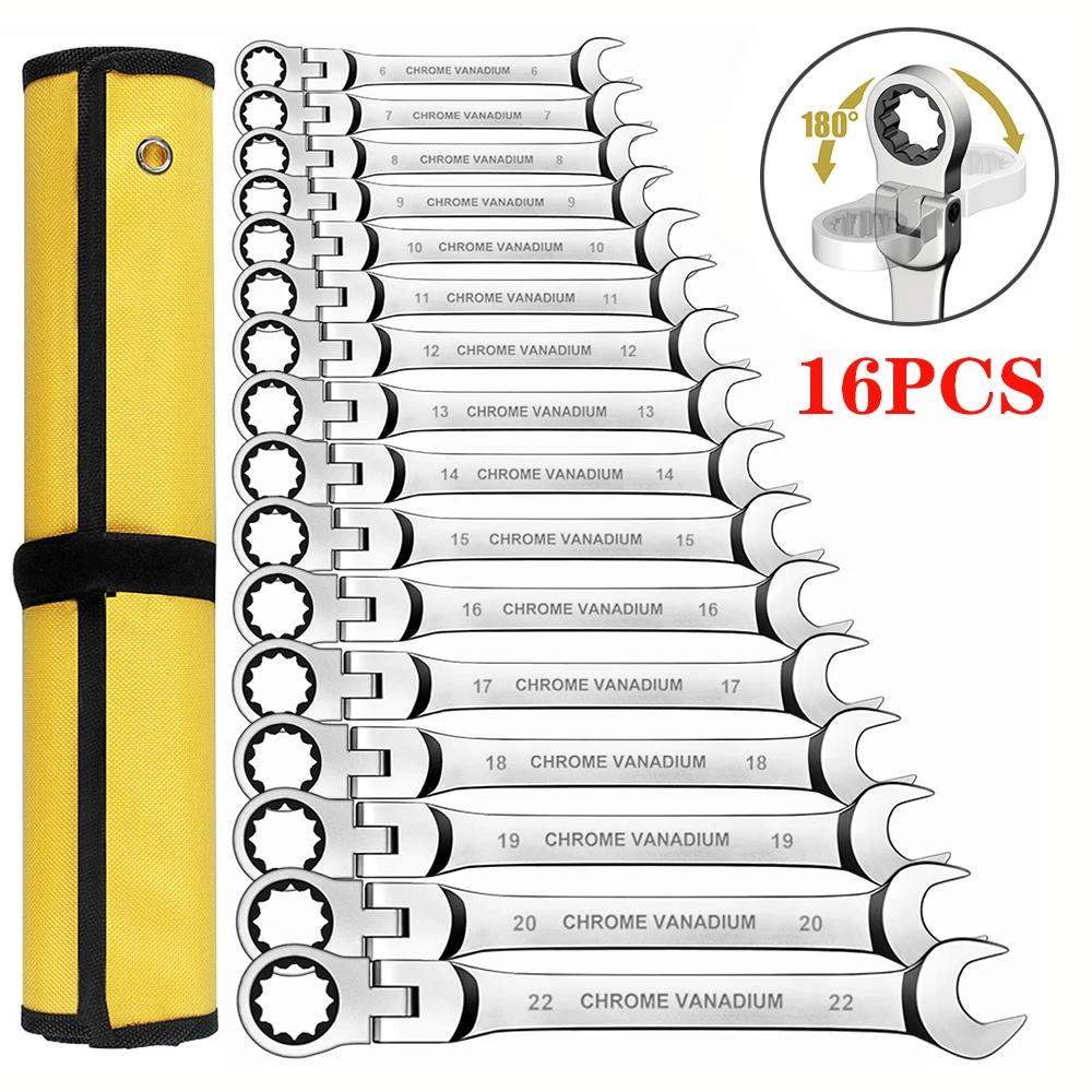 Ensemble de cliquet à tête MeaccelerFlex, acier au chrome vanadium Spblown avec sac, 6-23mm