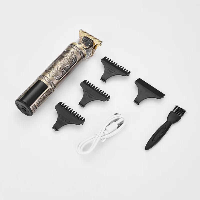 Tondeuse à cheveux électrique T9, USB, réglage de la vitesse à trois vitesses, grand écran, affichag