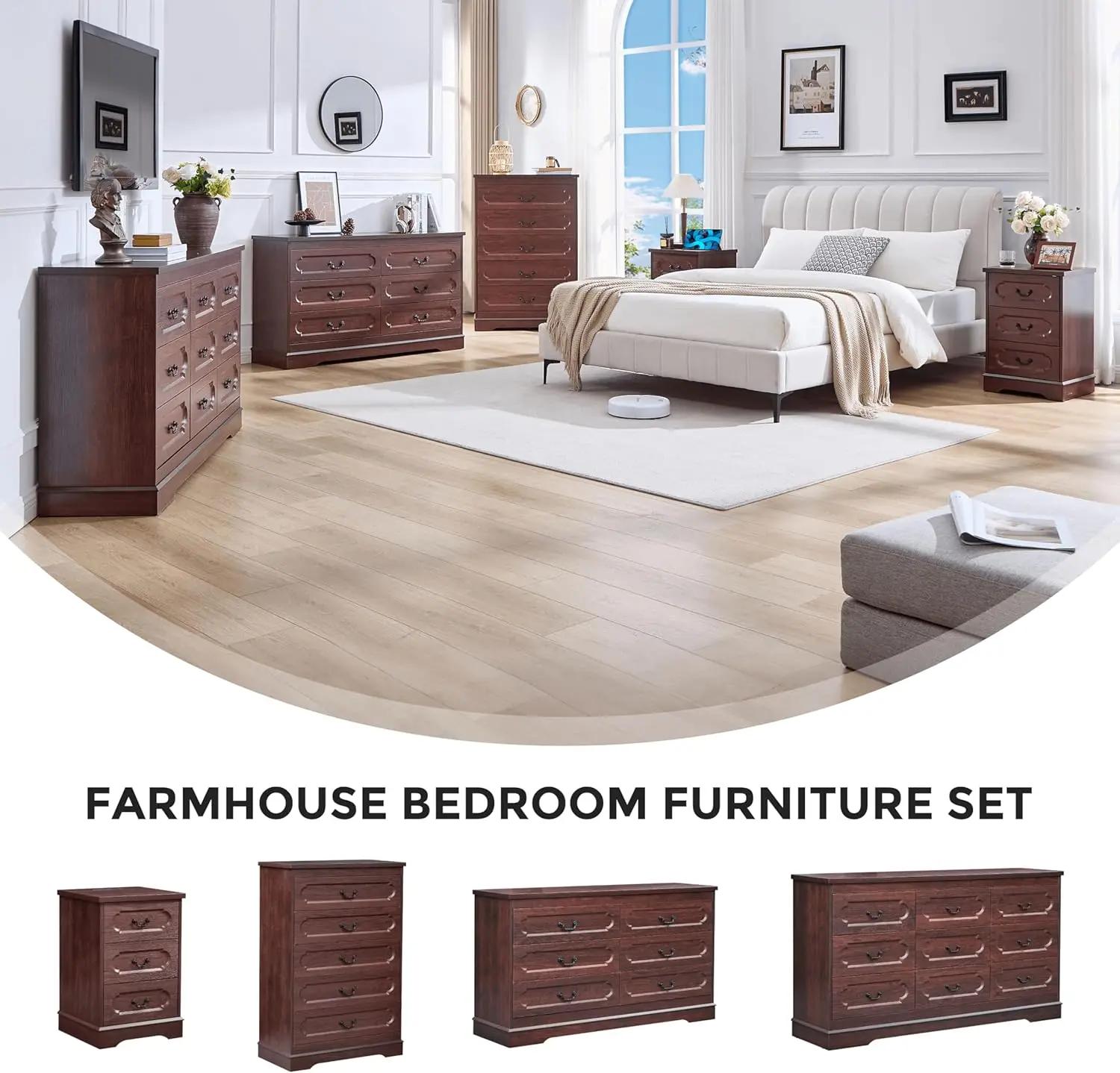 Commode pour chambre à coucher, ferme, commode en bois de cerisier pour chambre à coucher, commodes