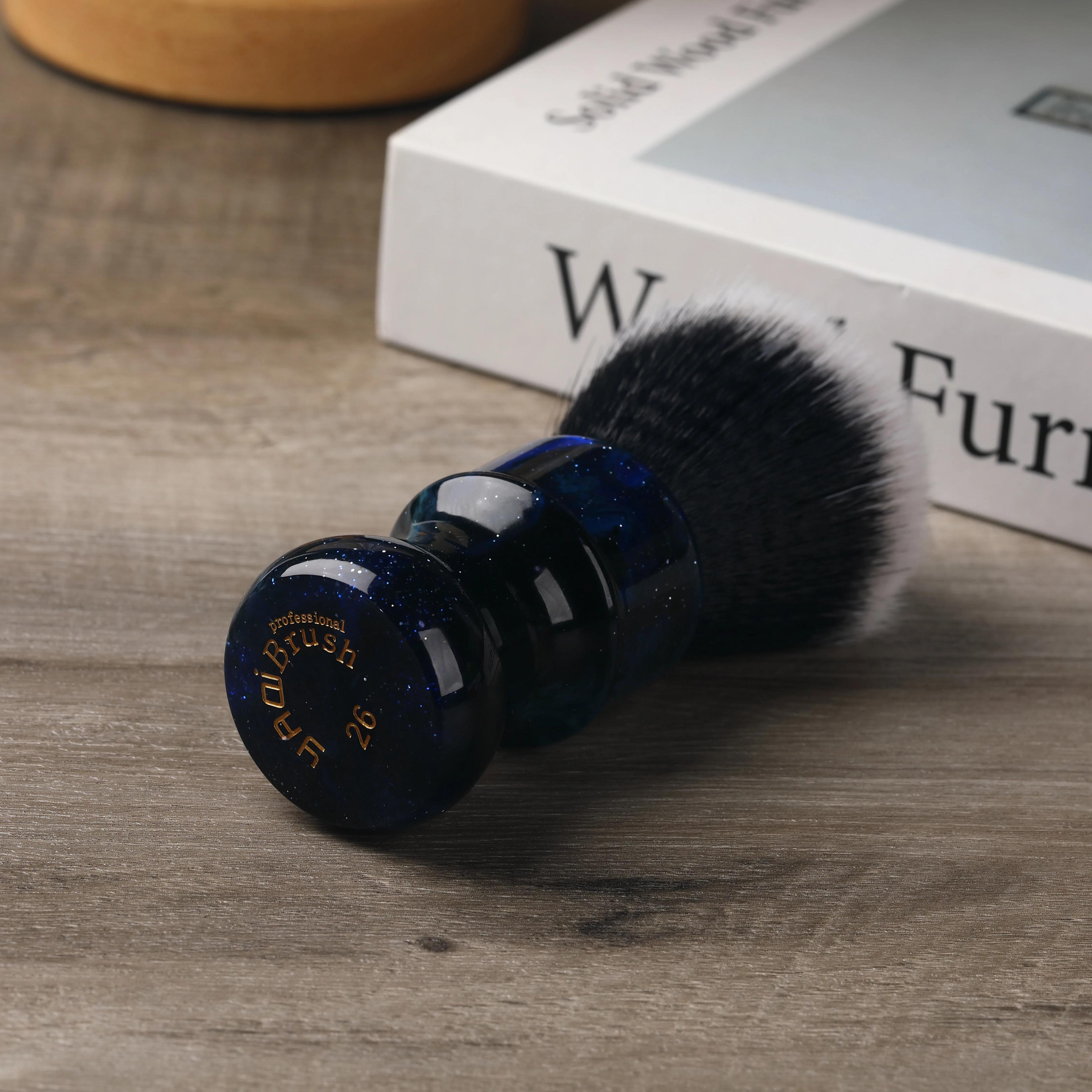 YAQI 26MM pinceau de rasage de smoking avec poignée de couleur spatiale mystérieuse pour hommes