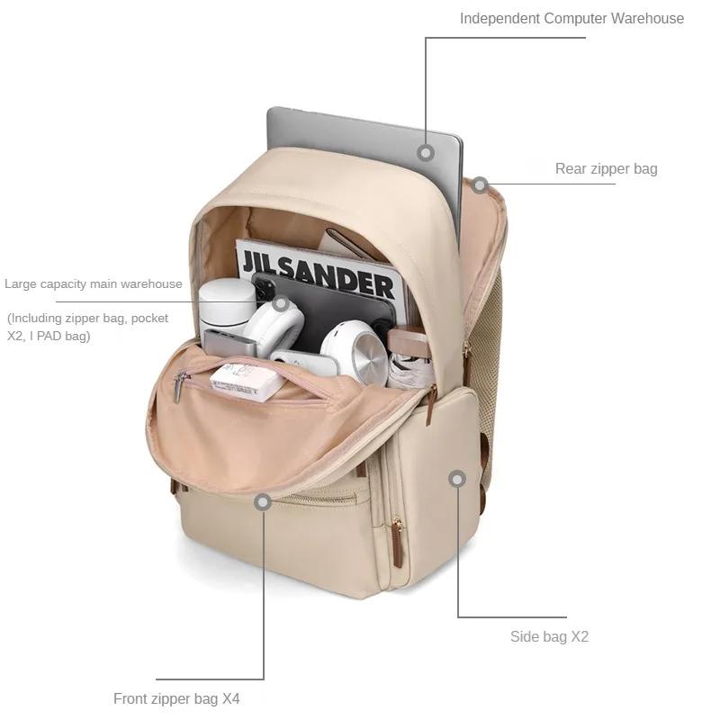 Sac à dos de mode pour femmes GOLF, sac de voyage en nylon de couleur unie, sac d'école pour les tra