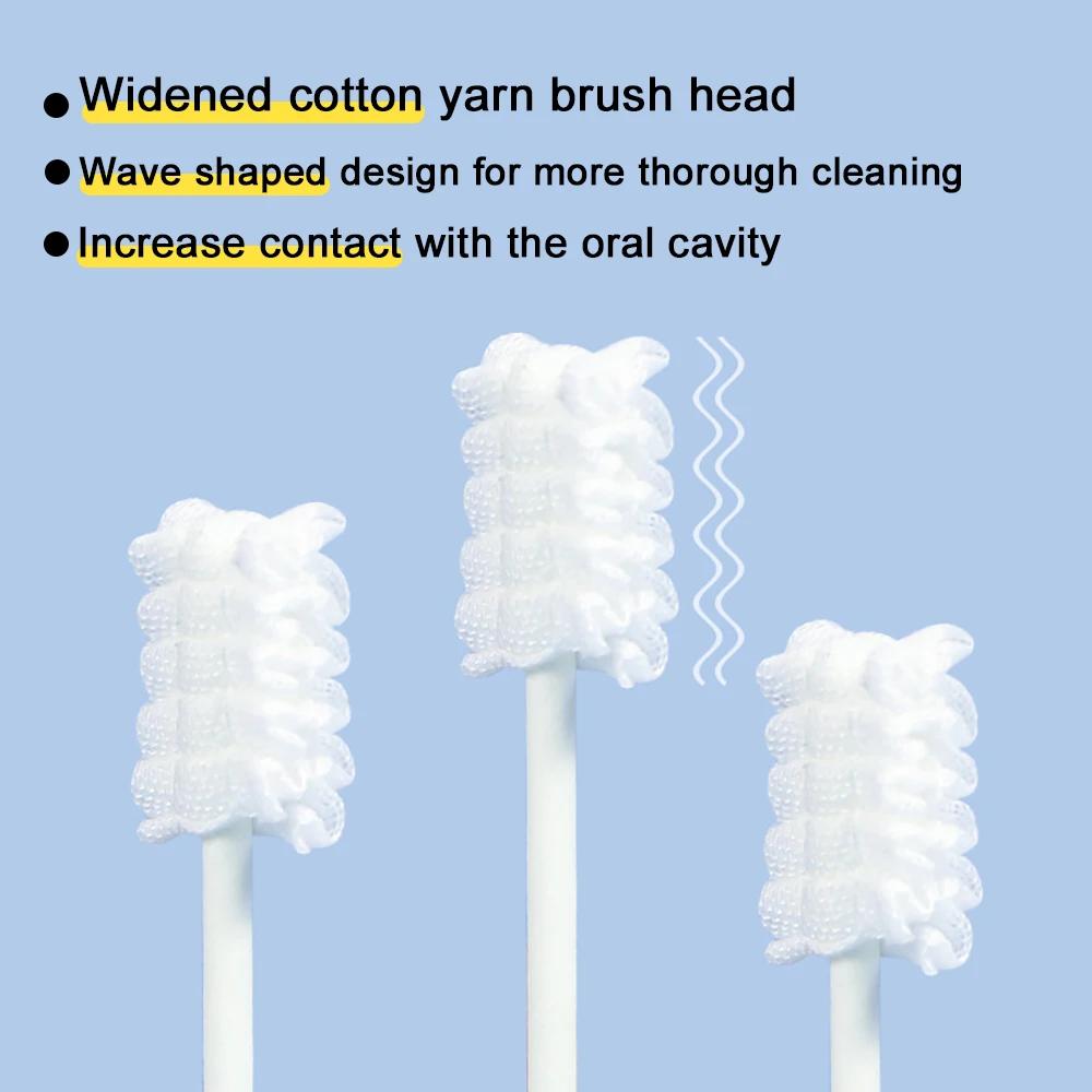 30 pièces bâton de nettoyage de bouche de bébé détergent jetable voile de dent de lait brosse à dent