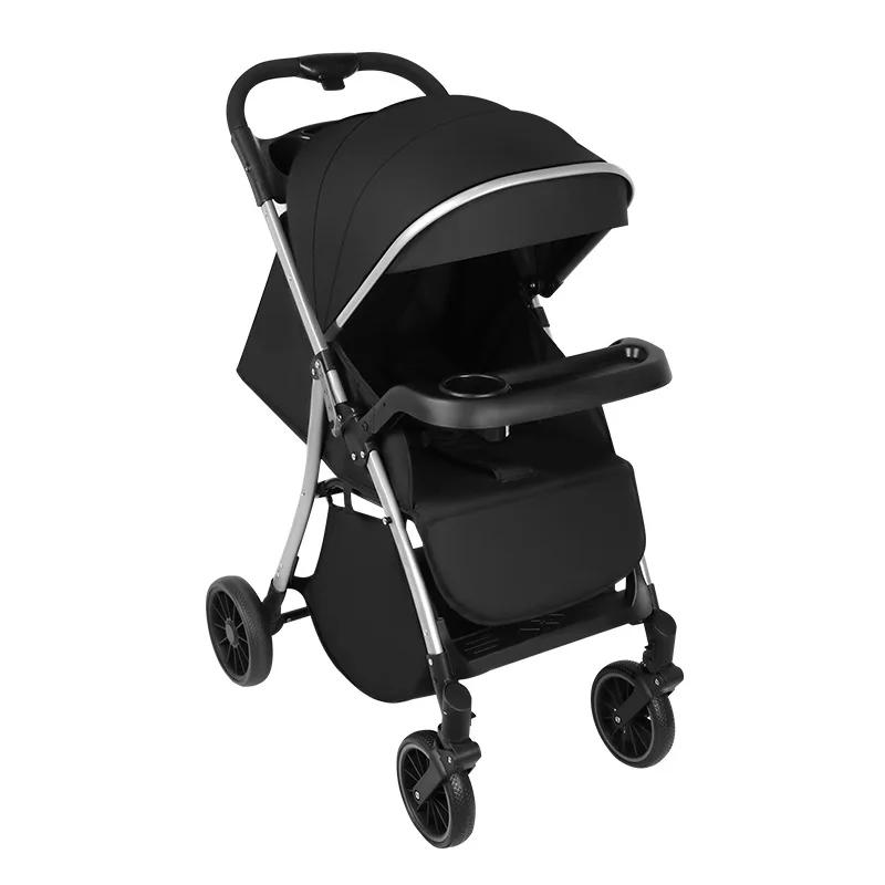 Poussette bébé unidirectionnelle, inclinable ou position assise, pliage en un clic, légère, design h