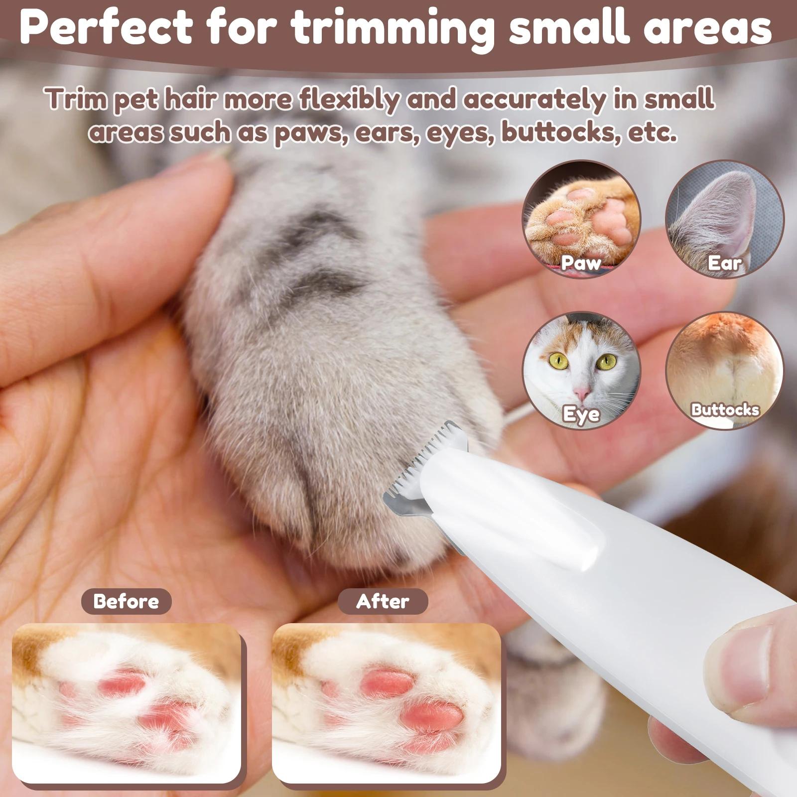 Rasoir de pied pour animaux de compagnie chat rasage poussoir électrique coupe de chien pied cheveux