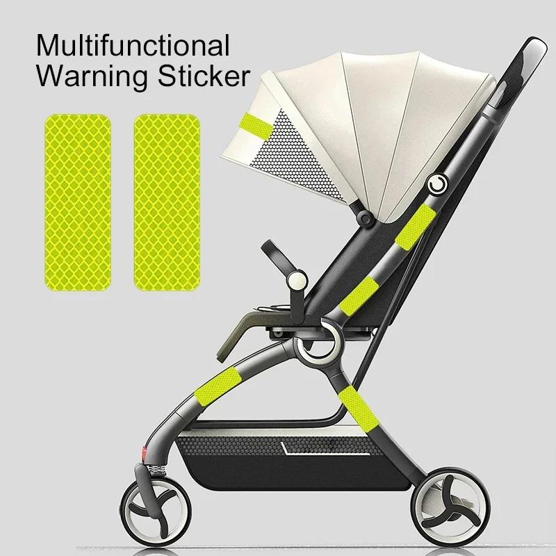 10 pièces bébé poussette utilise avertissement de sécurité anti-collision patch réfléchissant vélo v