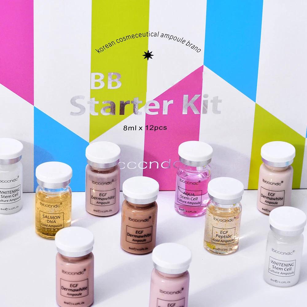 Kit de crème BB pour le visage, fond de teint éclaircissant blanc, correcteur, sérum doré, traitemen