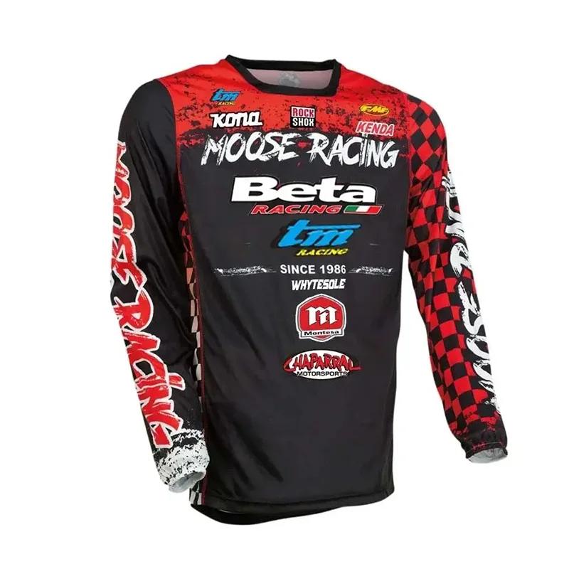 T-SHIRT à manches longues pour hommes, maillot d'équitation pour motOCROSS, vélo de montagne, sport