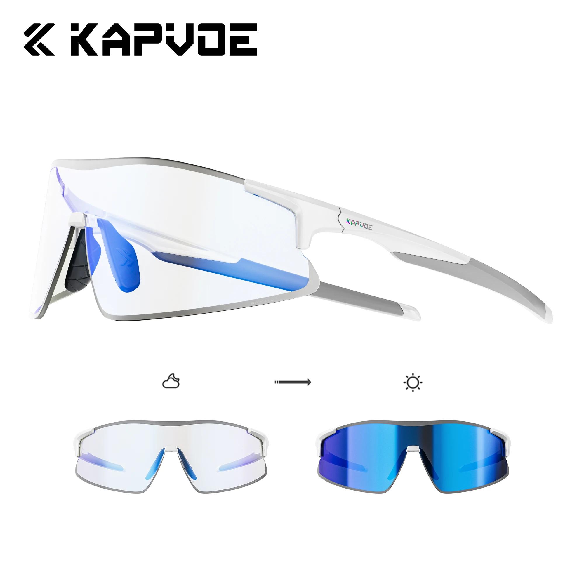 Kapvoe – lunettes de soleil de sport pour hommes, nouvelles lunettes photochromiques pour cyclisme,