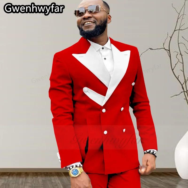 Gwenhwyar – revers à Double boutonnage pour hommes, nouveau, personnalisé, bleu Royal, coupe cintrée