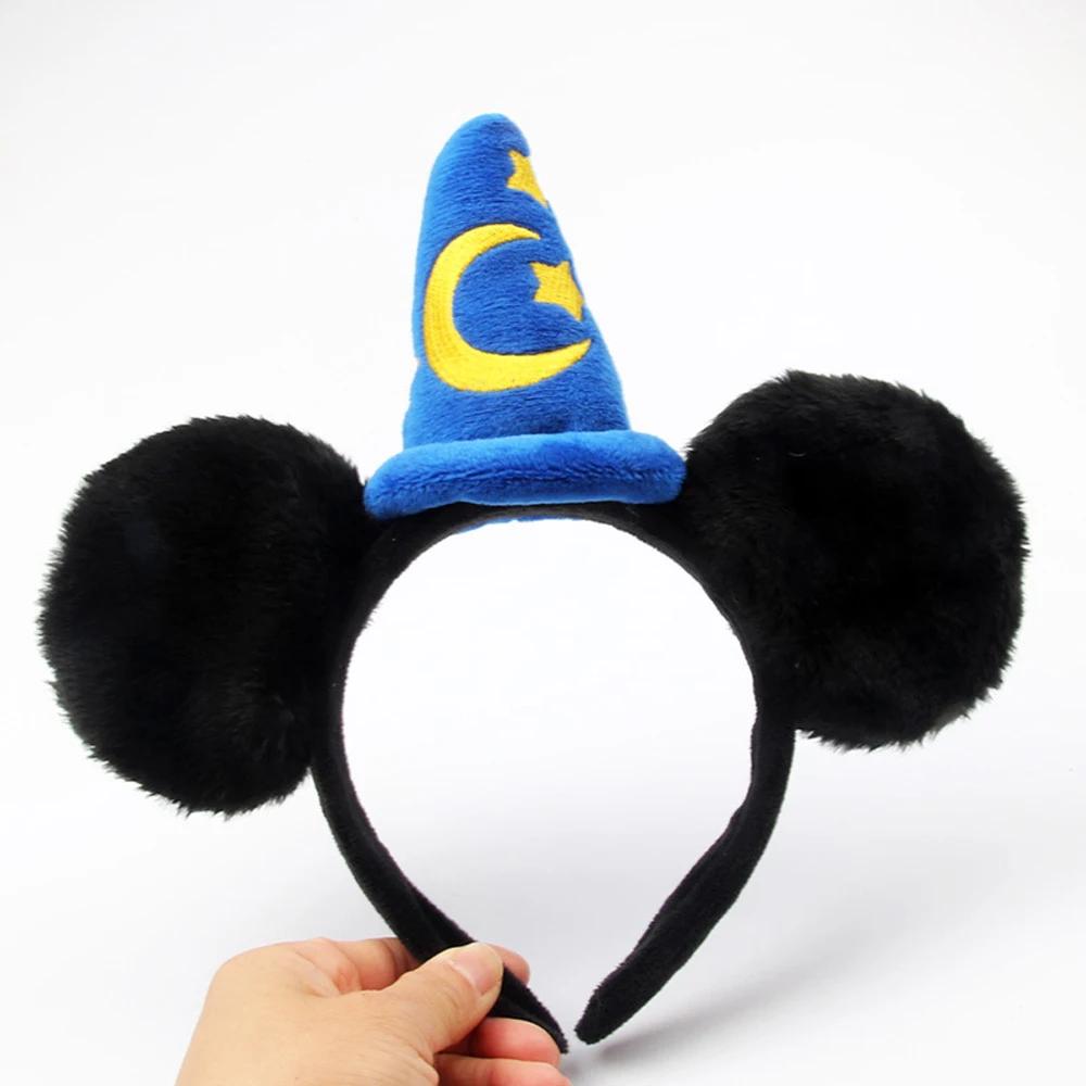 Mickey Mouse oreille Headhand dessin animé broderie chapeau magique bandeau Starmoon casquette bande