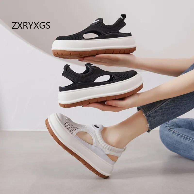 ZXRYXGS 2025 nouvelles baskets d'été sandales femmes maille chaussures décontractées respirantes pla