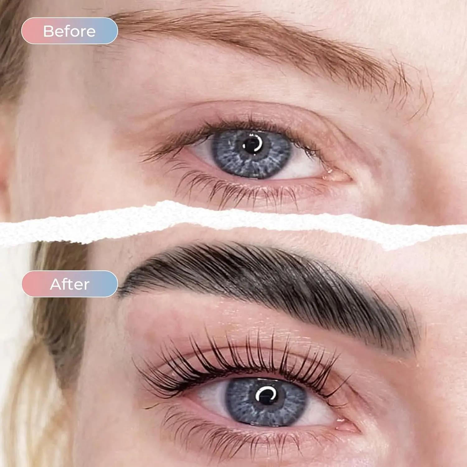 Kit de teinture et de permanente pour cils et sourcils PERMANIA, noir naturel, traitement de lifting