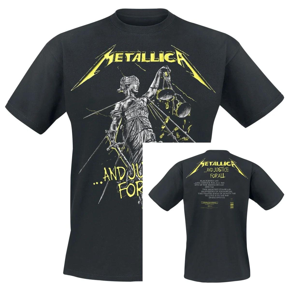 Meilleur T-shirt unisexe en coton avec motif Metallica, manches courtes, style décontracté, vintage,