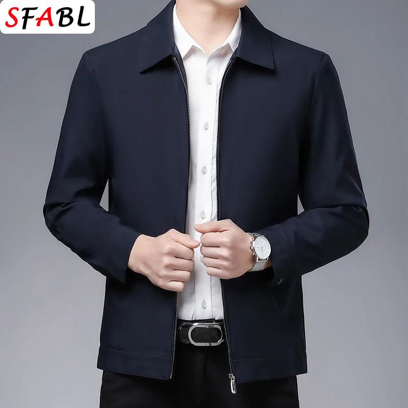 Veste à col rabattu pour homme, style décontracté et professionnel, nouvelle marque, couleur unie, v