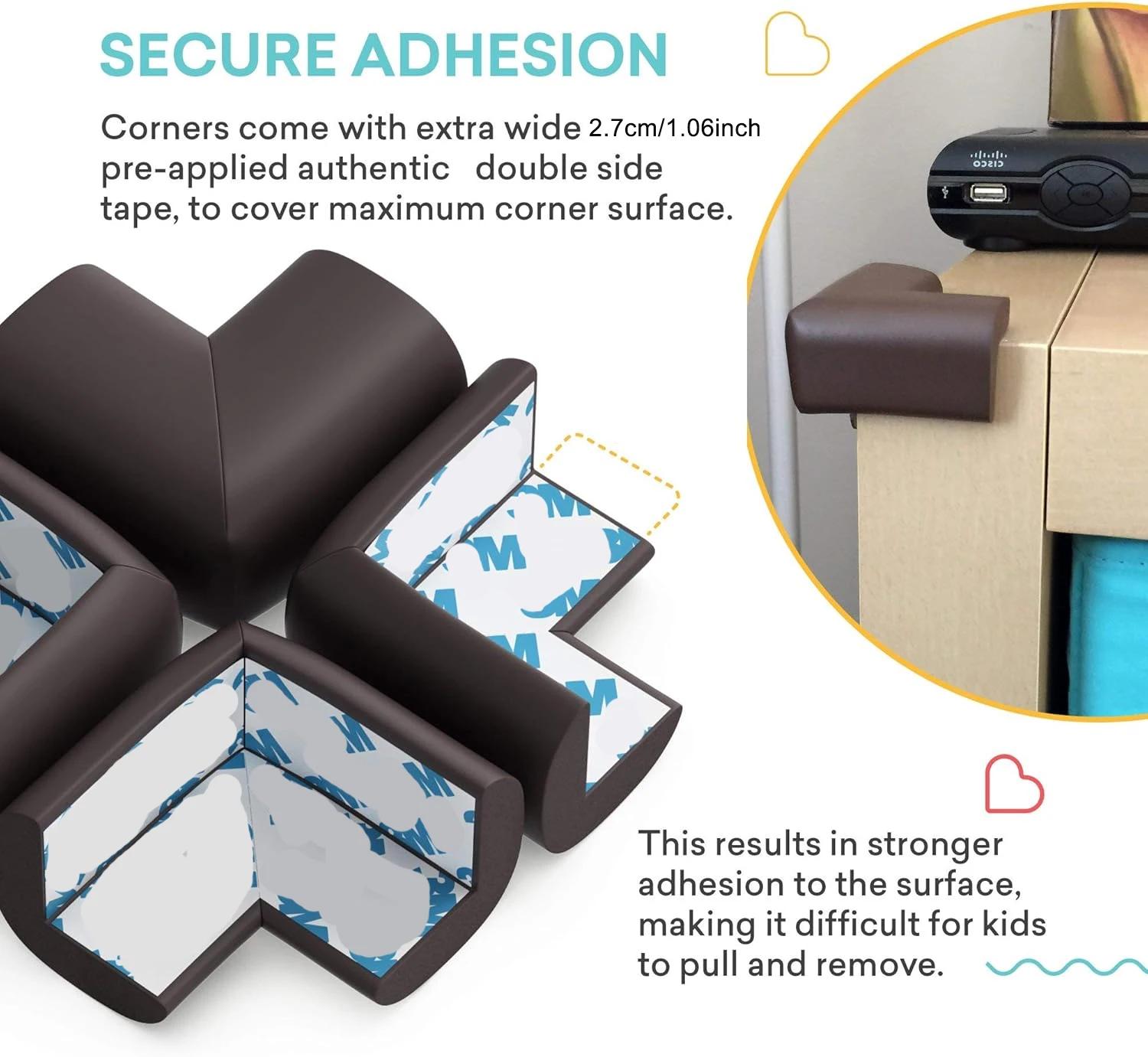 Protections d'angle souples pour bébé, 4 pièces, protection d'angle de Table pré-adhésive pour meubl