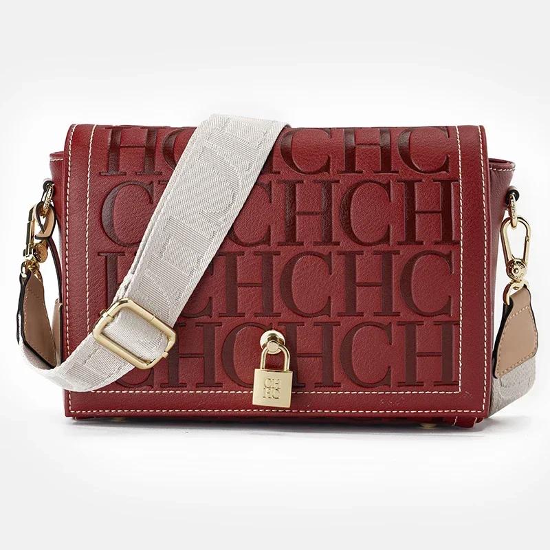 CH automne et hiver couleur unie sac à bandoulière lettre impression haute qualité femmes mode éléga