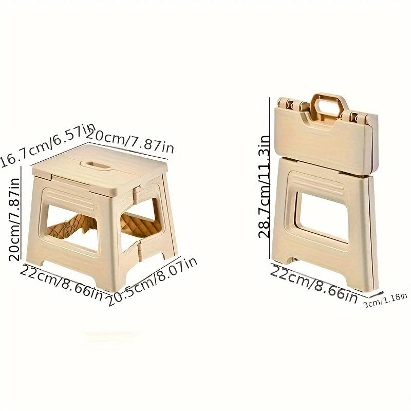 Tabouret pliant léger multi-usage, marchepied portable épaissi, bancs en plastique antidérapants pou
