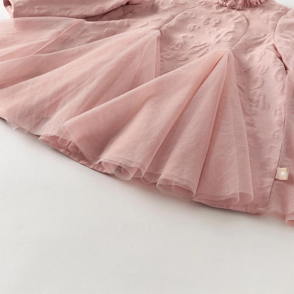 Dave Bella automne fille robe élégante charme doux mignon enfants princesse maille robe mode fête en