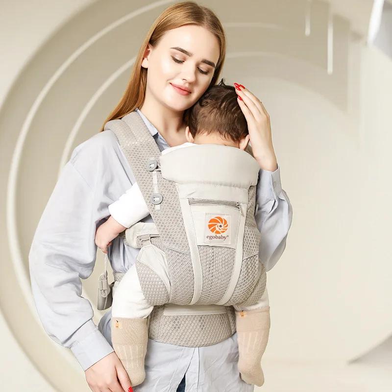 Porte-bébé en coton ergonomique, porte-sac à dos, ceinture d'épaule, écharpe pour tout-petits, maint