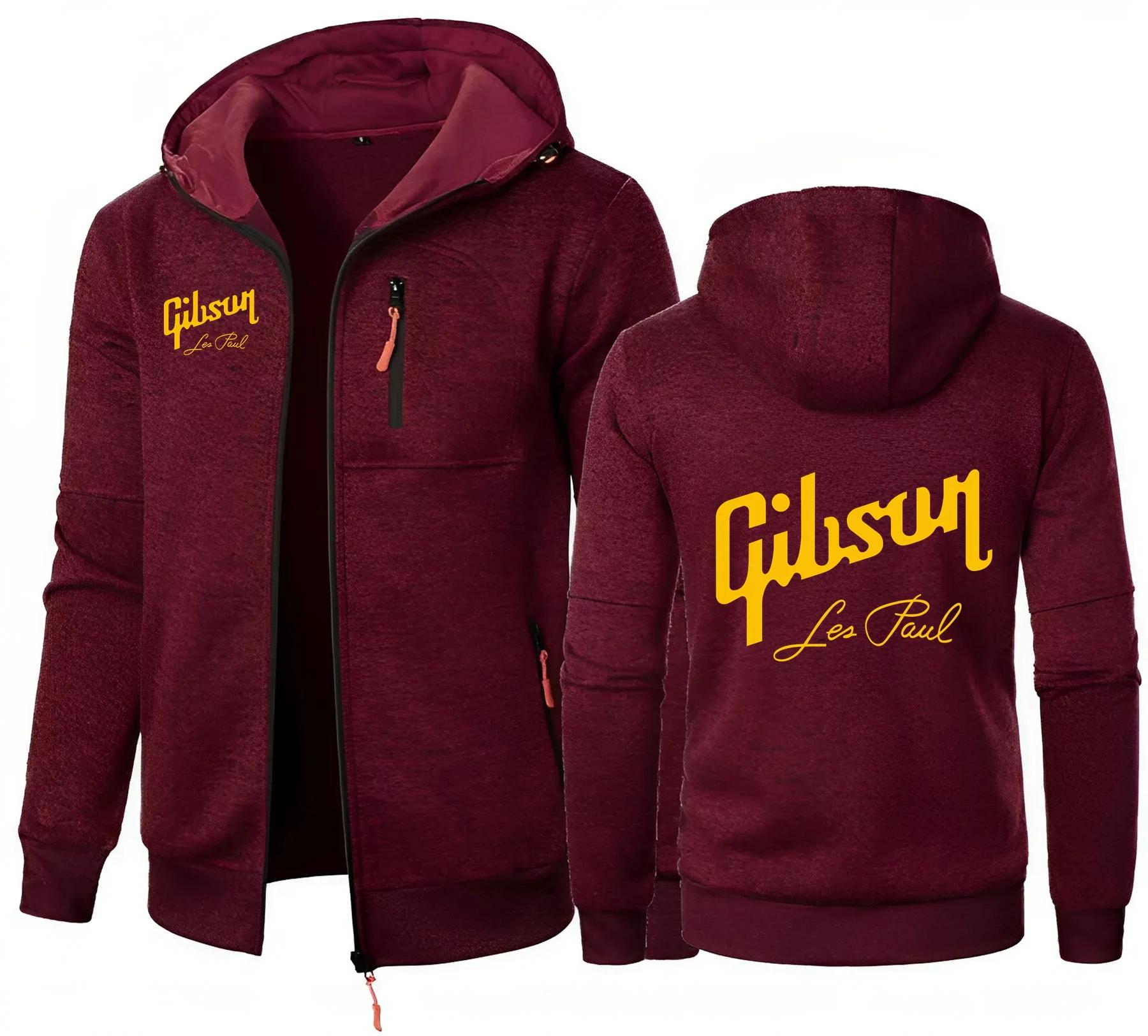 Gibson 1894 Rock-inspiration Jacquard à capuche polaire hommes sweat à capuche Gibson Paul Gibson gu
