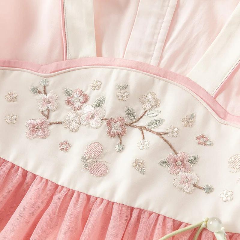 Fur ses-Robe Hanfu de style chinois pour enfants, robe en maille pour enfants, robe douce pour bébés