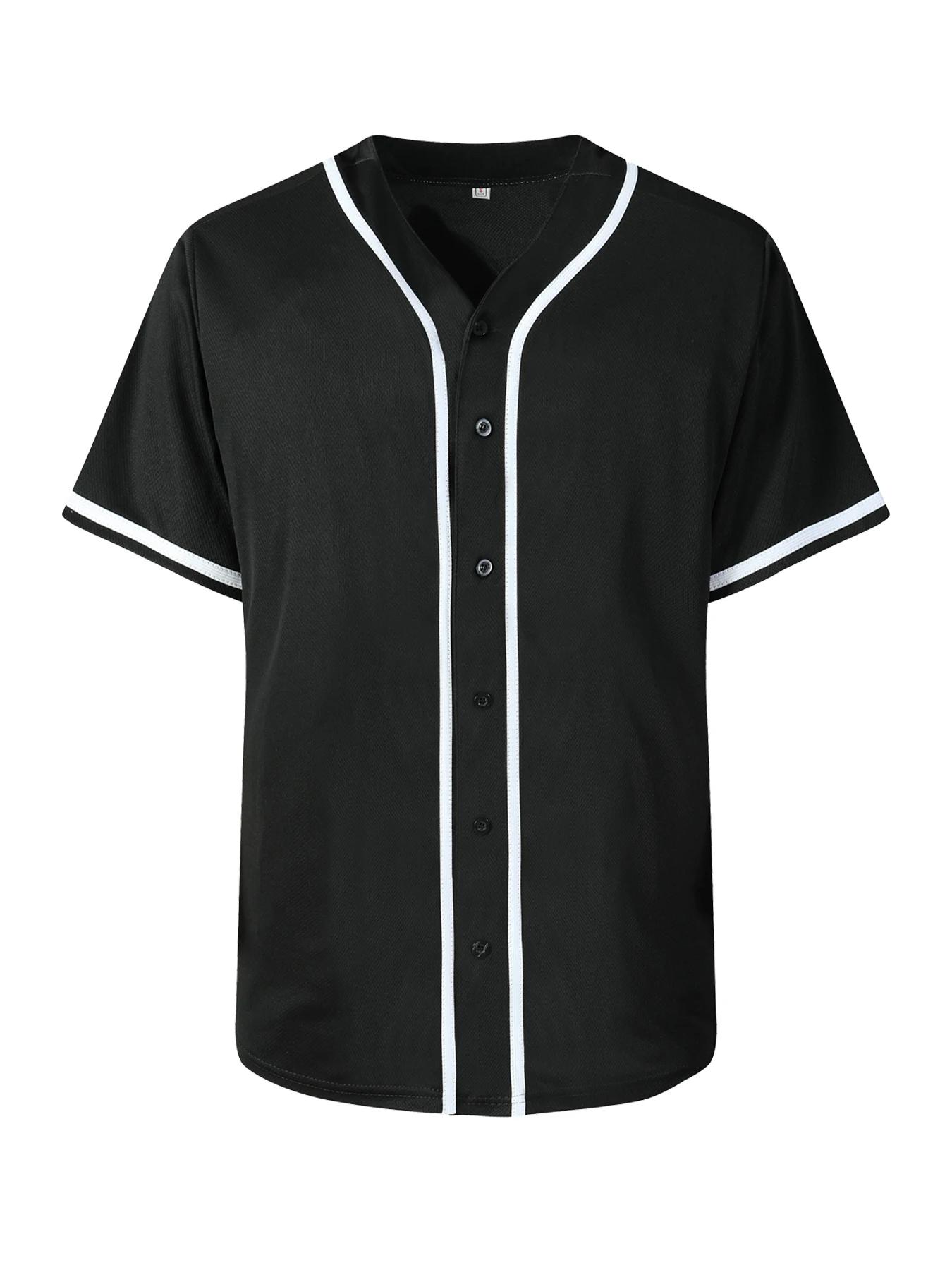 Maillots de baseball vierges pour hommes, chemises pour fans de baseball, hauts d'uniformes de sport