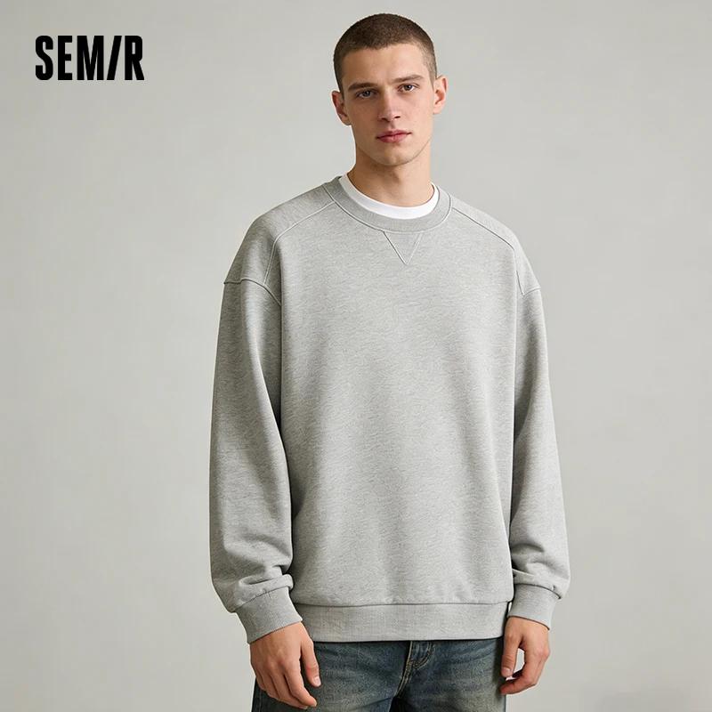Sweat à capuche polyvalent pour homme, col rond, manches longues, doux, confortable, décontracté, ba
