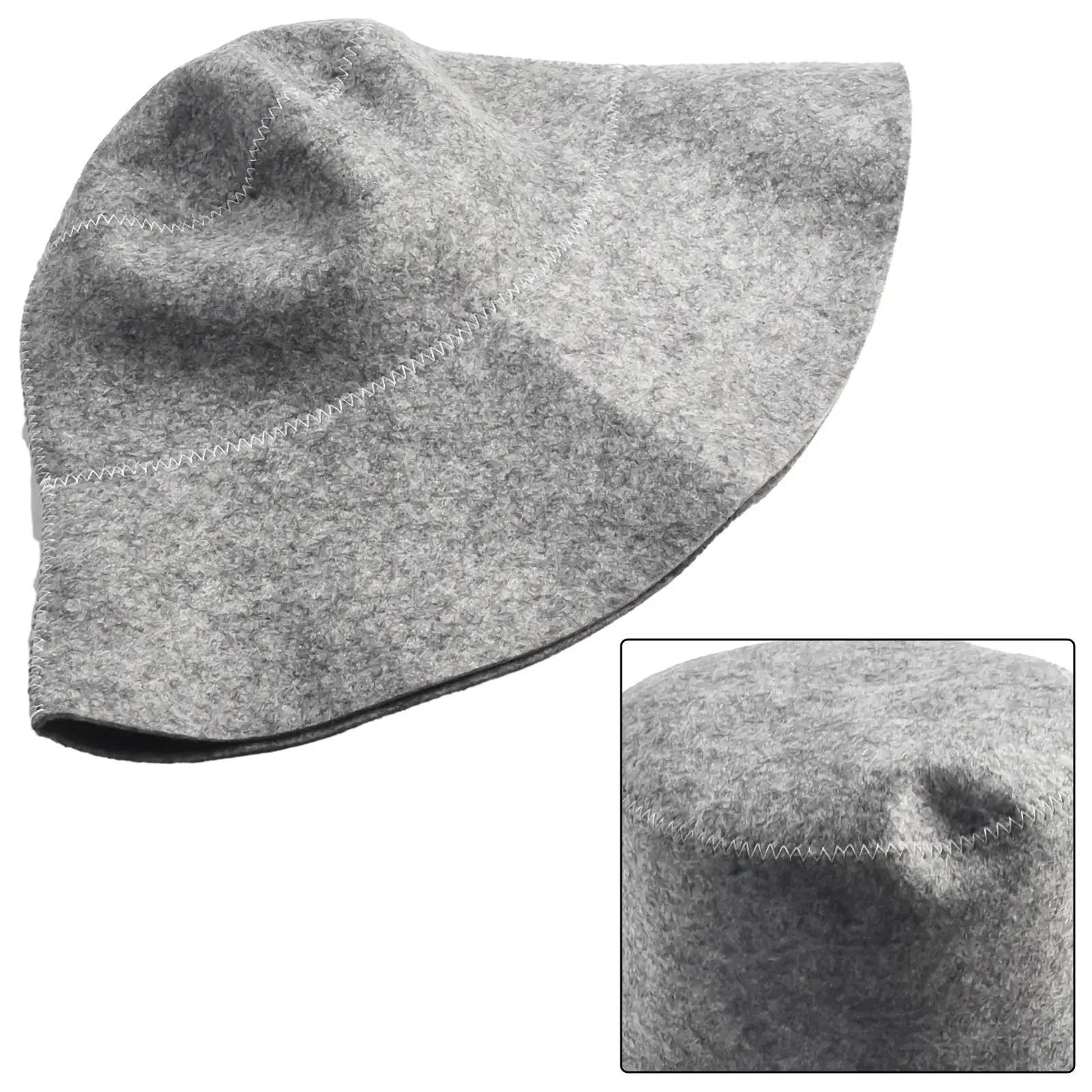 Chapeau de Sauna en feutre Anti-chaleur, casquette russe épaisse en feutre de laine, bonnet de douch