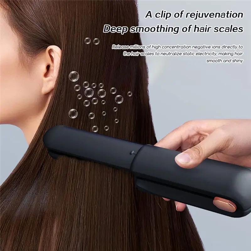 [NOUVEAU!ABMK】 Peigne lissant numérique 2 en 1, fer à lisser pour cheveux réglable en 3 températures