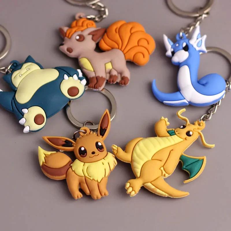Porte-clés Pokemon Pikachu, jouet figurine d'action, dessin animé Kawaii, mode Charmander Psycanard,