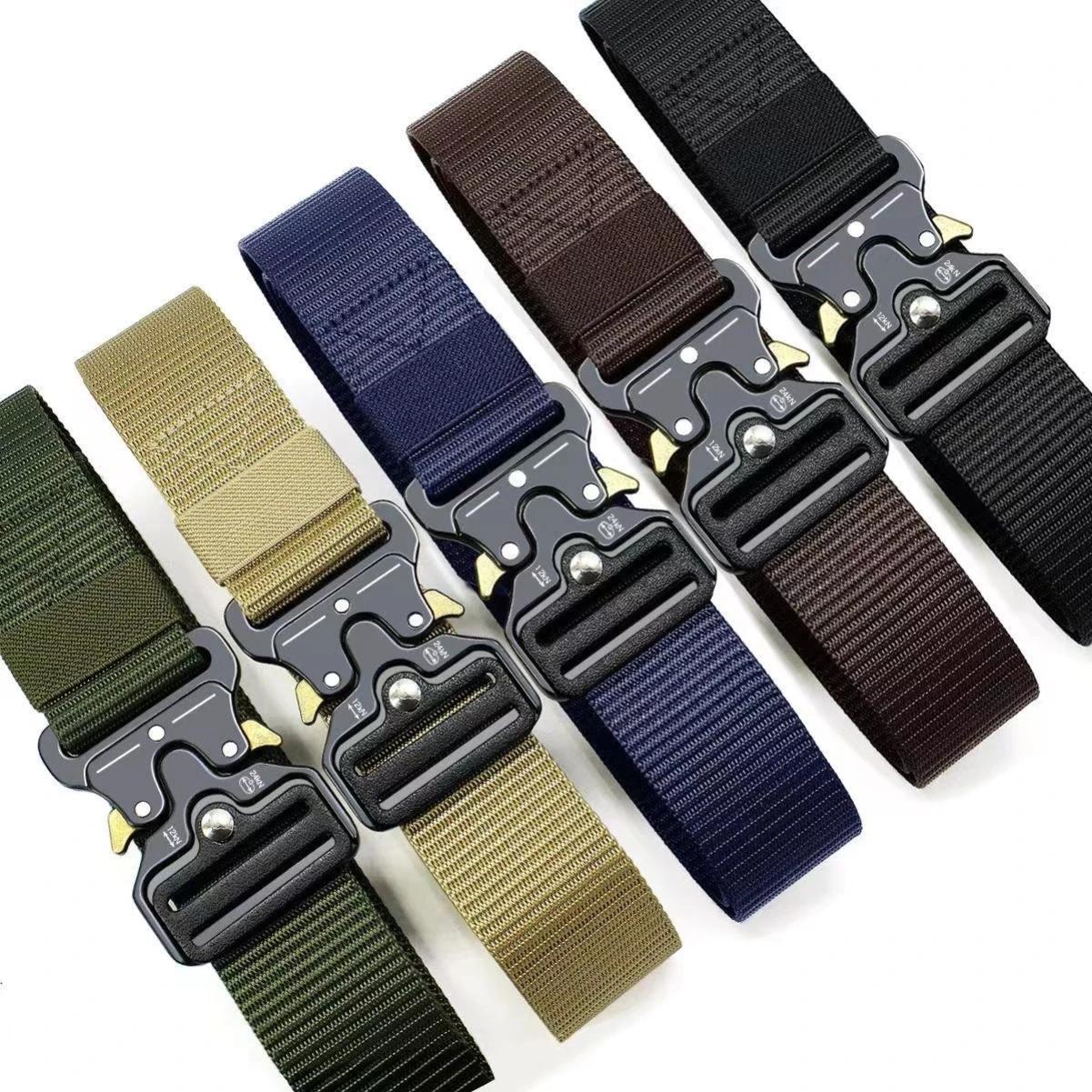 Ensemble de 2 pièces de nouvelle ceinture de taille pour hommes, ceinture décontractée à boucle à dé