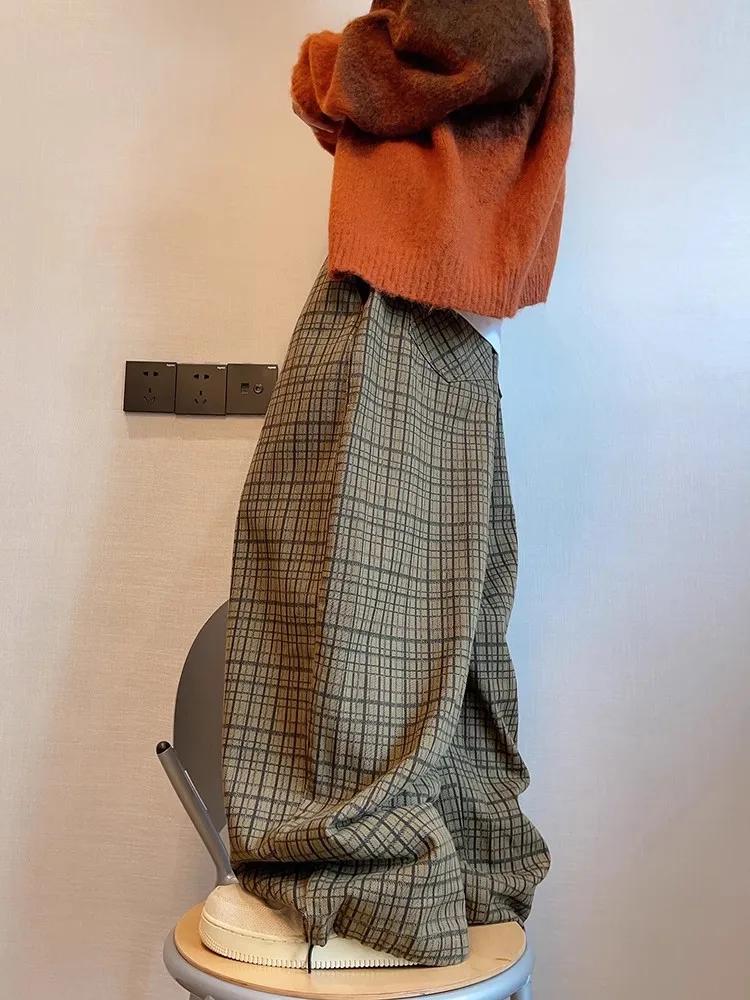 Mauroicardi printemps automne Cool surdimensionné Long fluide Baggy pantalon à jambes larges pour ho