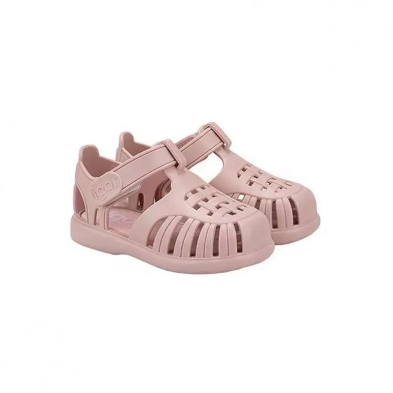 Sandales romaines d'été pour garçons et filles, couleur unie, chaussures pour enfants, Design popula