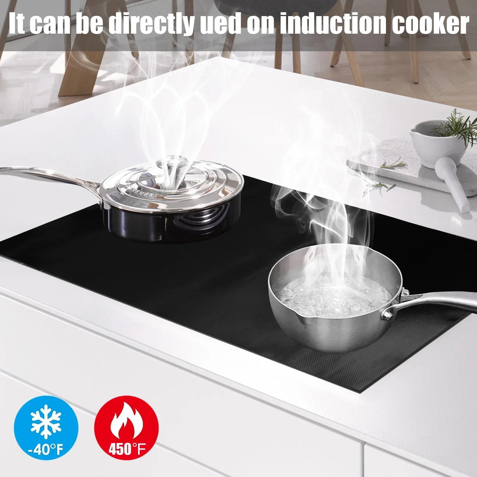 Grand tapis de protection de plaque de cuisson à Induction en Silicone, couverture anti-rayures, épa
