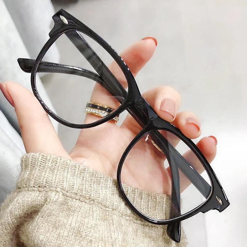 Lunettes de myopie transparentes Anti-lumière bleue pour femmes et hommes, ultralégères, surdimensio