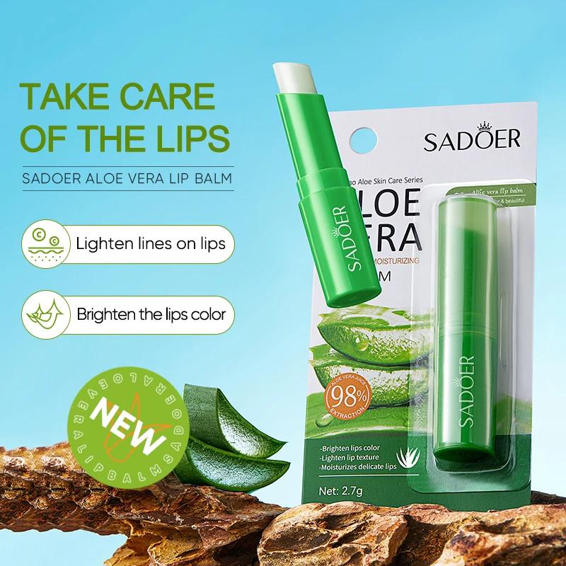 24 pièces SADOER Aloe Vera baume à lèvres hydratant Anti fissuration hydratant nourrissant Anti ride